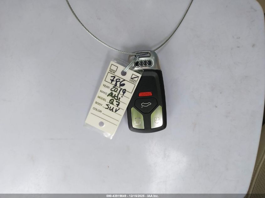 2019 Audi Q7 55 Premium VIN: WA1LAAF75KD005883 Lot: 43919849