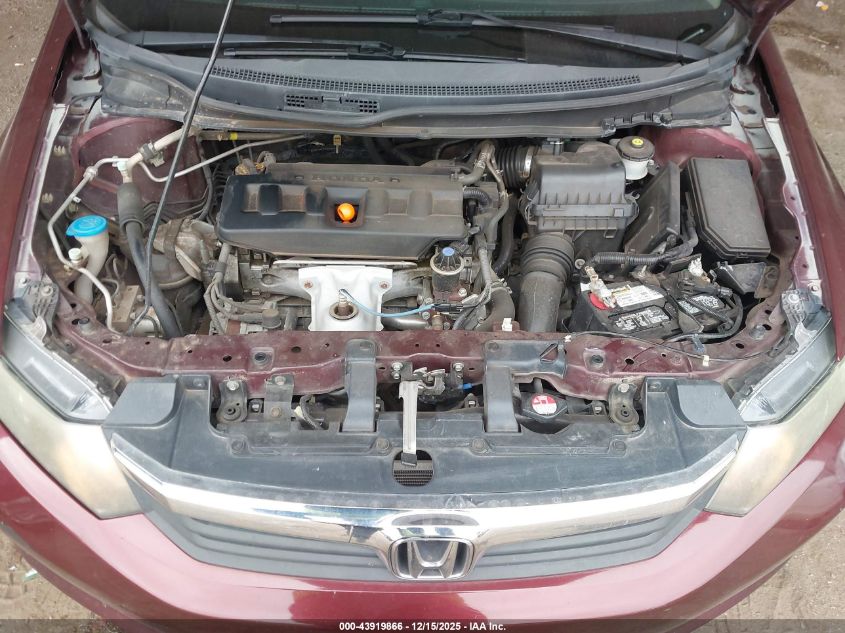 2012 Honda Civic Lx VIN: 2HGFB2F50CH536564 Lot: 43919866