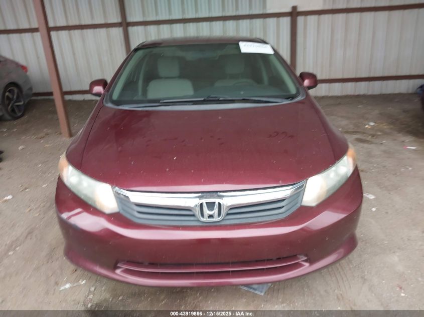 2012 Honda Civic Lx VIN: 2HGFB2F50CH536564 Lot: 43919866