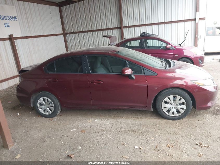 2012 Honda Civic Lx VIN: 2HGFB2F50CH536564 Lot: 43919866