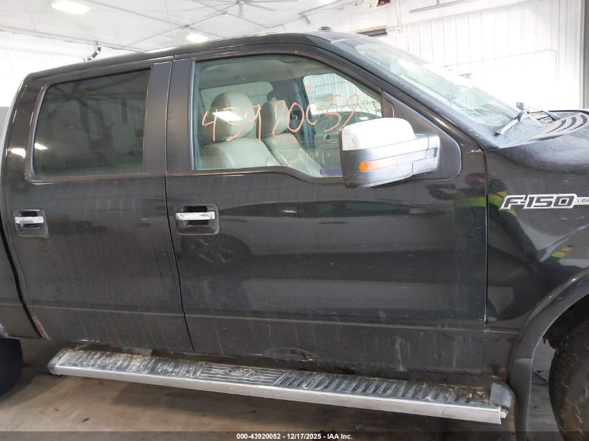 2011 Ford F-150 Lariat VIN: 1FTFW1EF4BFA42943 Lot: 43920052