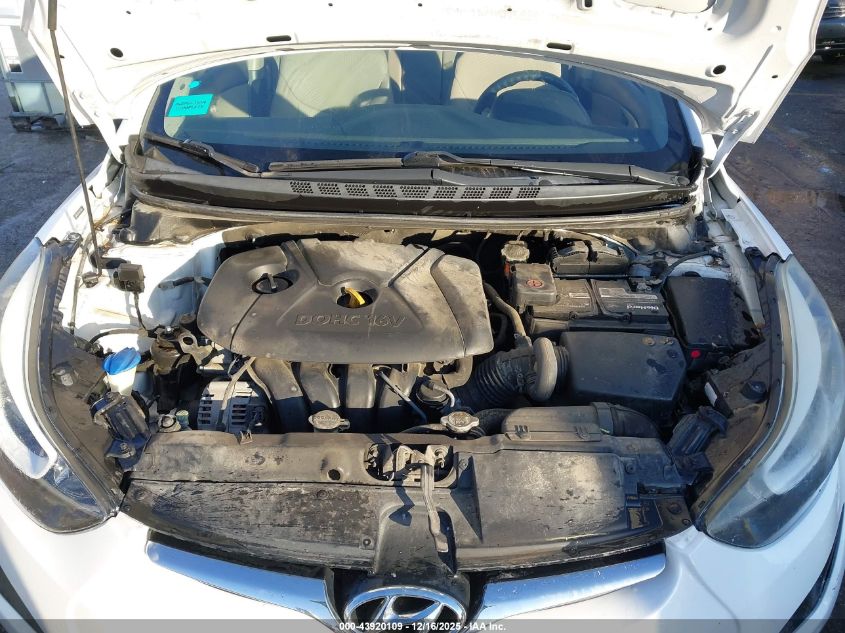 2016 Hyundai Elantra Se VIN: 5NPDH4AE4GH792663 Lot: 43920109