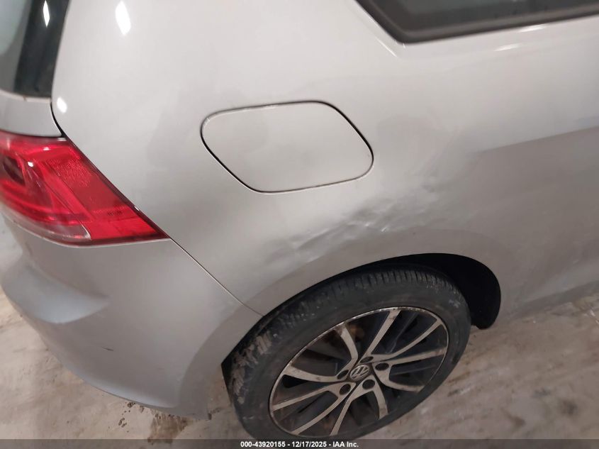 2015 Volkswagen Golf Tsi S 2-Door VIN: 3VW817AU8FM068902 Lot: 43920155