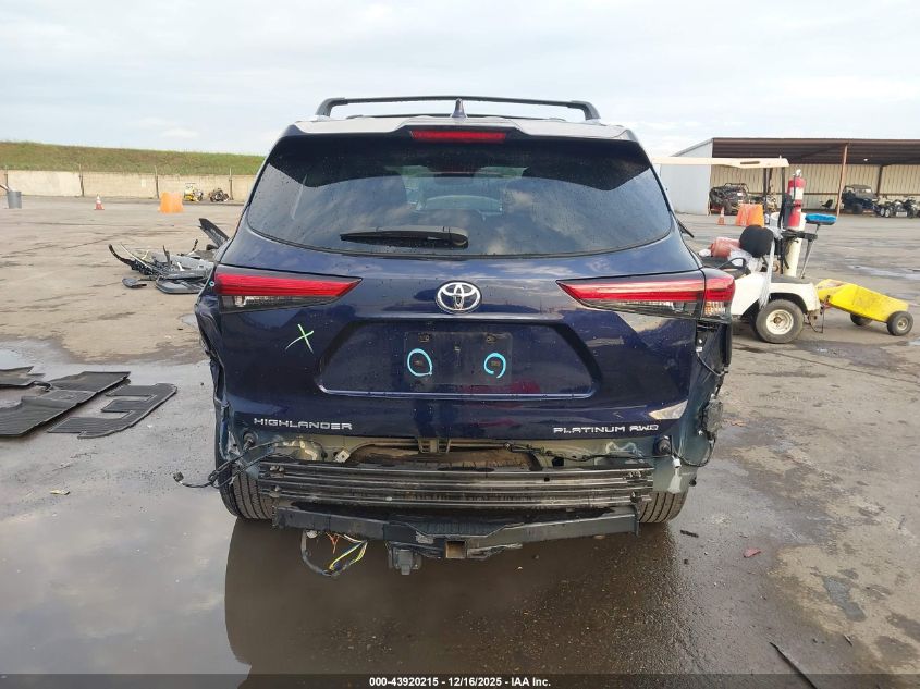 2022 Toyota Highlander Platinum VIN: 5TDFZRBH8NS228727 Lot: 43920215