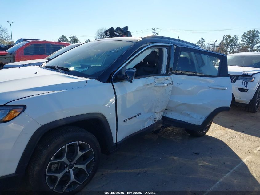 2025 Jeep Compass Limited 4X4 VIN: 3C4NJDCNXST601858 Lot: 43920246