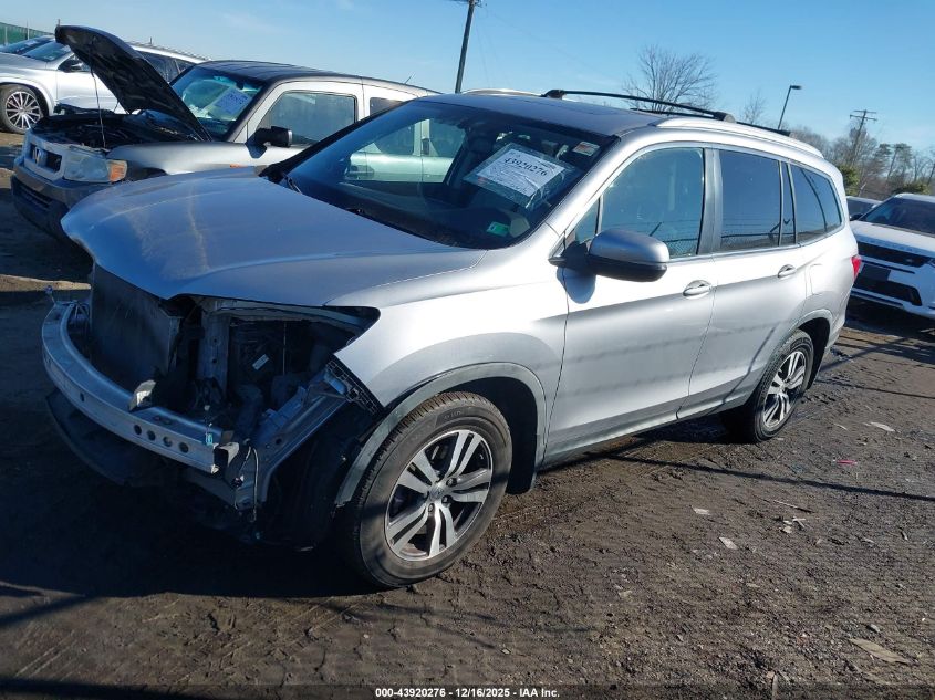 2016 Honda Pilot Ex-L VIN: 5FNYF6H59GB025723 Lot: 43920276