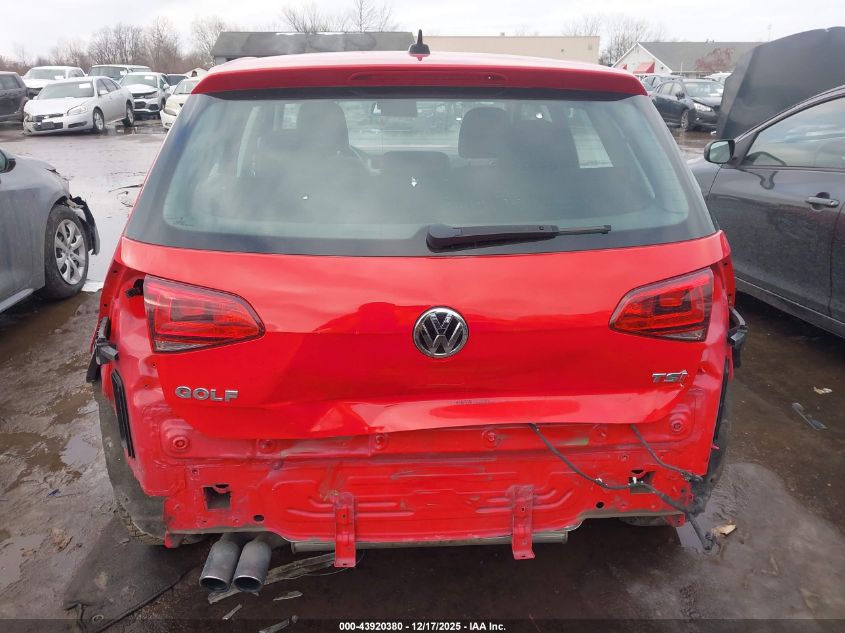 2017 Volkswagen Golf Tsi S 4-Door/Tsi Wolfsburg Edition 4-Door VIN: 3VW117AU7HM075019 Lot: 43920380