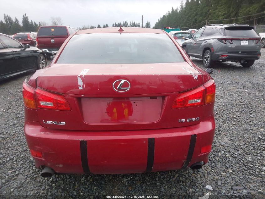 2007 Lexus Is 250 VIN: JTHBK262875041690 Lot: 43920427
