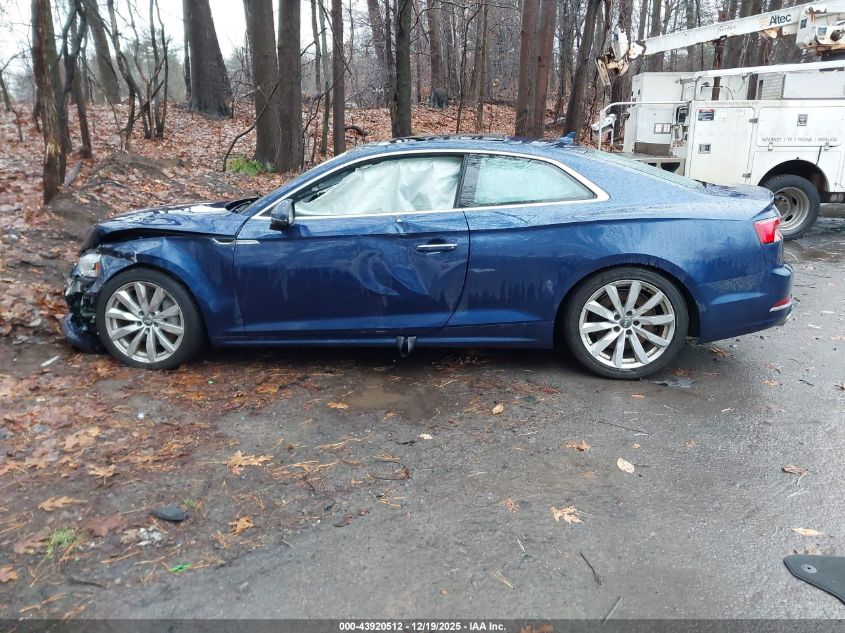 2018 Audi A5 2.0T Premium VIN: WAUNNAF54JA010569 Lot: 43920512