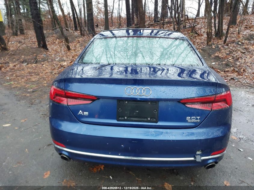 2018 Audi A5 2.0T Premium VIN: WAUNNAF54JA010569 Lot: 43920512