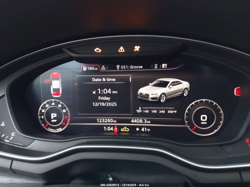 2018 Audi A5 2.0T Premium VIN: WAUNNAF54JA010569 Lot: 43920512