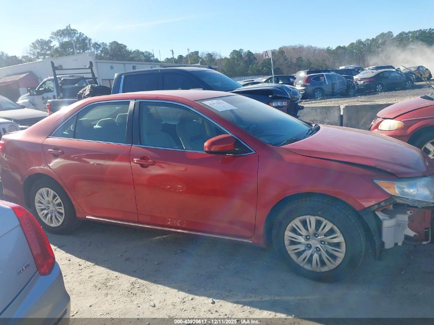 2012 Toyota Camry Le VIN: 4T4BF1FK2CR244611 Lot: 43920617