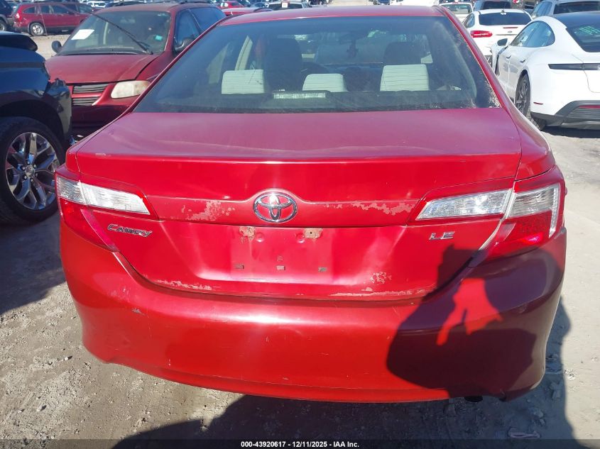 2012 Toyota Camry Le VIN: 4T4BF1FK2CR244611 Lot: 43920617