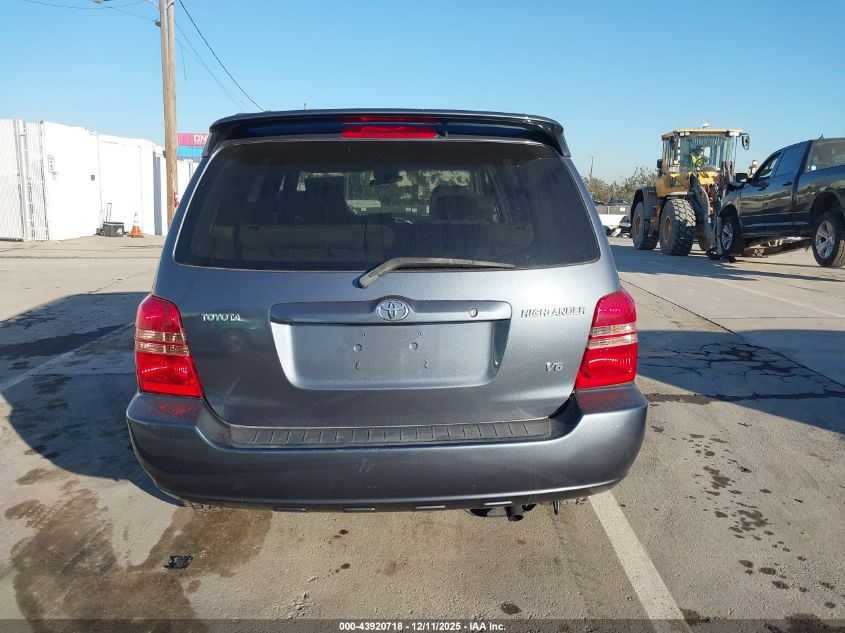 2002 Toyota Highlander V6 VIN: JTEGF21A520036748 Lot: 43920718