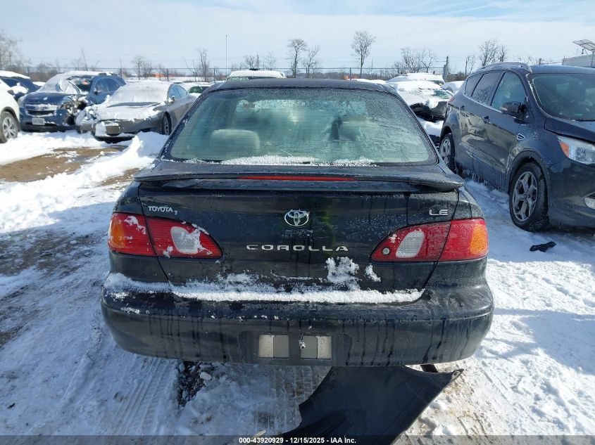 2000 Toyota Corolla Le VIN: 2T1BR12E4YC296123 Lot: 43920929