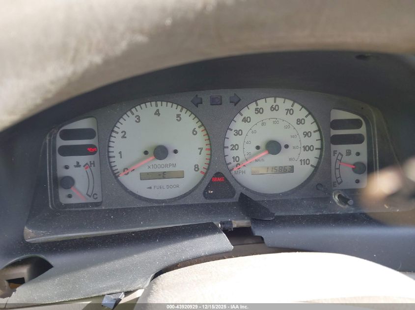 2000 Toyota Corolla Le VIN: 2T1BR12E4YC296123 Lot: 43920929