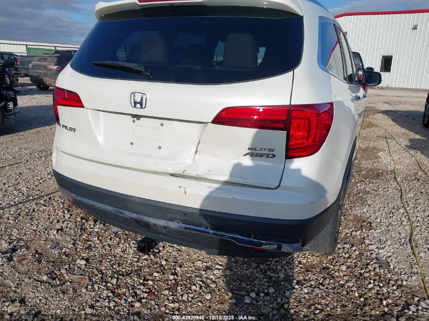 2017 Honda Pilot Elite VIN: 5FNYF6H06HB051539 Lot: 43920940