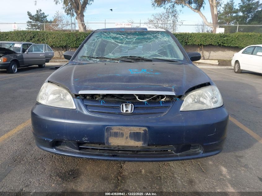2003 Honda Civic Lx VIN: 2HGES16583H520831 Lot: 43920943