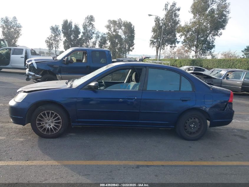 2003 Honda Civic Lx VIN: 2HGES16583H520831 Lot: 43920943