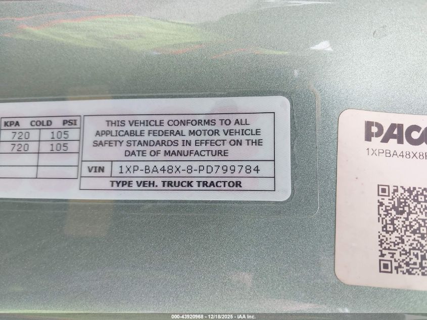 2023 Peterbilt 579 VIN: 1XPBA48X8PD799784 Lot: 43920968