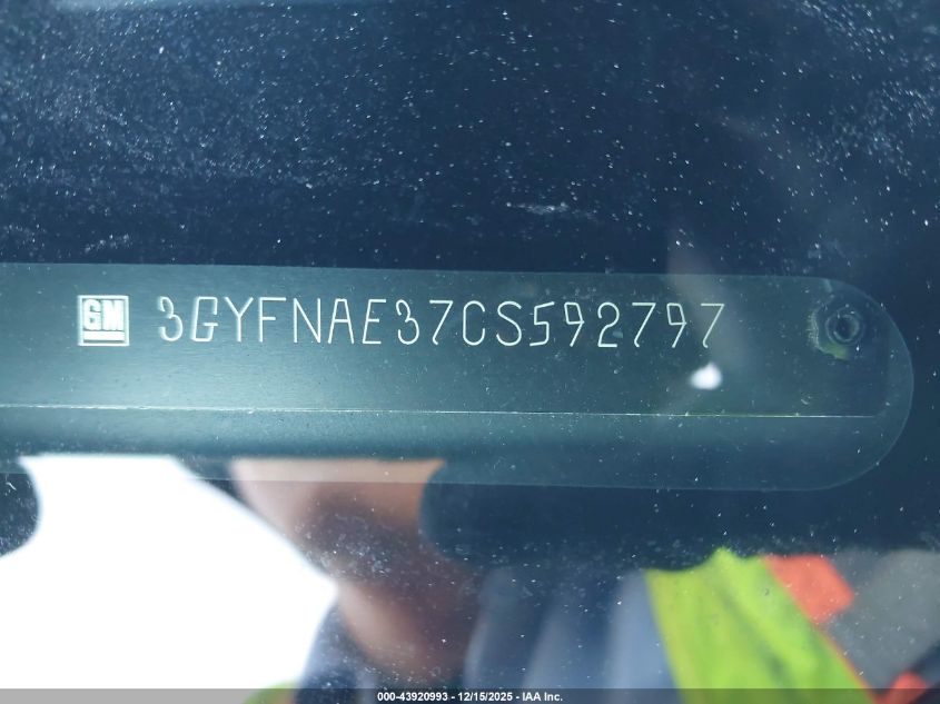 2012 Cadillac Srx Luxury Collection VIN: 3GYFNAE37CS592797 Lot: 43920993