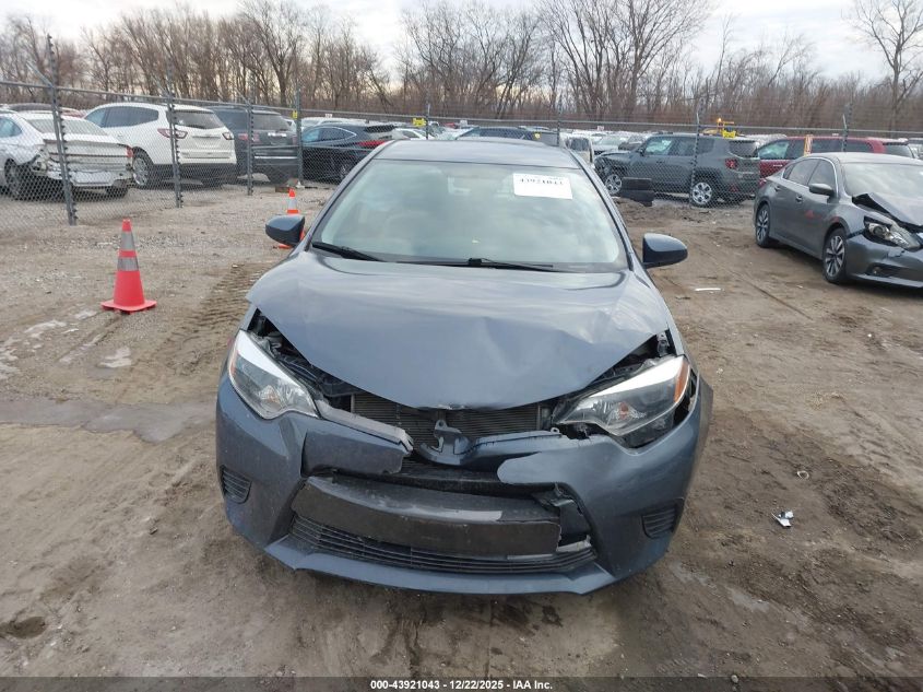 2015 Toyota Corolla Le VIN: 5YFBURHE2FP215590 Lot: 43921043