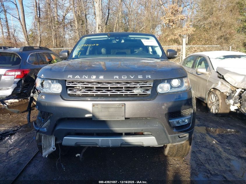 2015 Land Rover Range Rover Sport 3.0L V6 Supercharged Hse VIN: SALWR2VF9FA507595 Lot: 43921057
