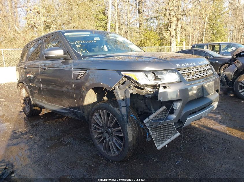 2015 Land Rover Range Rover Sport 3.0L V6 Supercharged Hse VIN: SALWR2VF9FA507595 Lot: 43921057