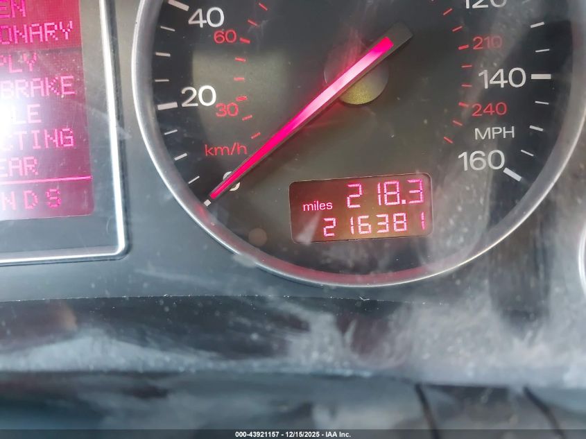 2003 Audi A4 3.0 VIN: WAULT68E73A152036 Lot: 43921157