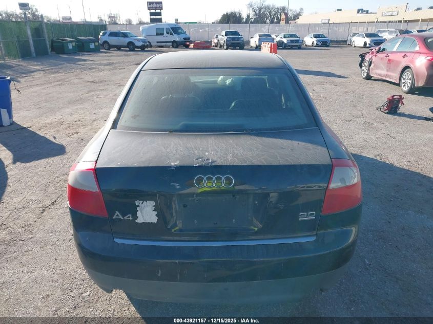 2003 Audi A4 3.0 VIN: WAULT68E73A152036 Lot: 43921157