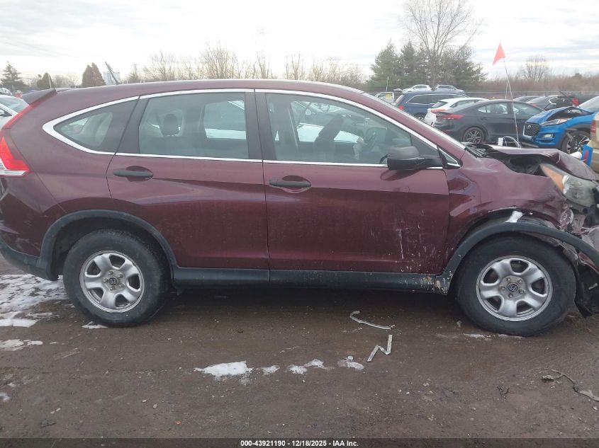 2013 Honda Cr-V Lx VIN: 5J6RM4H31DL067187 Lot: 43921190