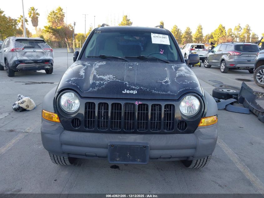 2007 Jeep Liberty Sport VIN: 1J4GK48K87W629528 Lot: 43921205