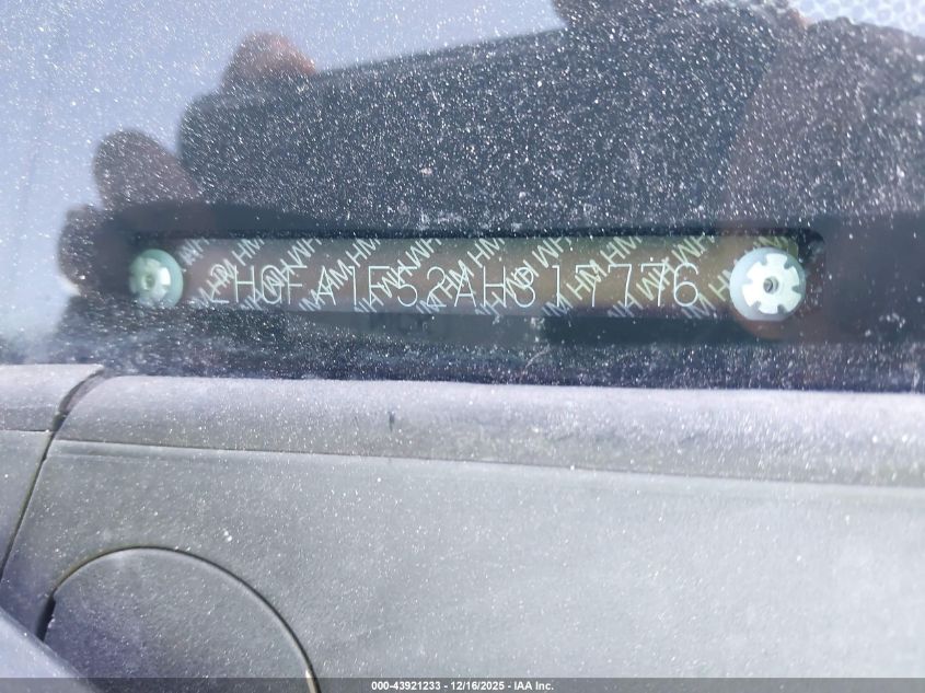 2010 Honda Civic Lx VIN: 2HGFA1F52AH317776 Lot: 43921233