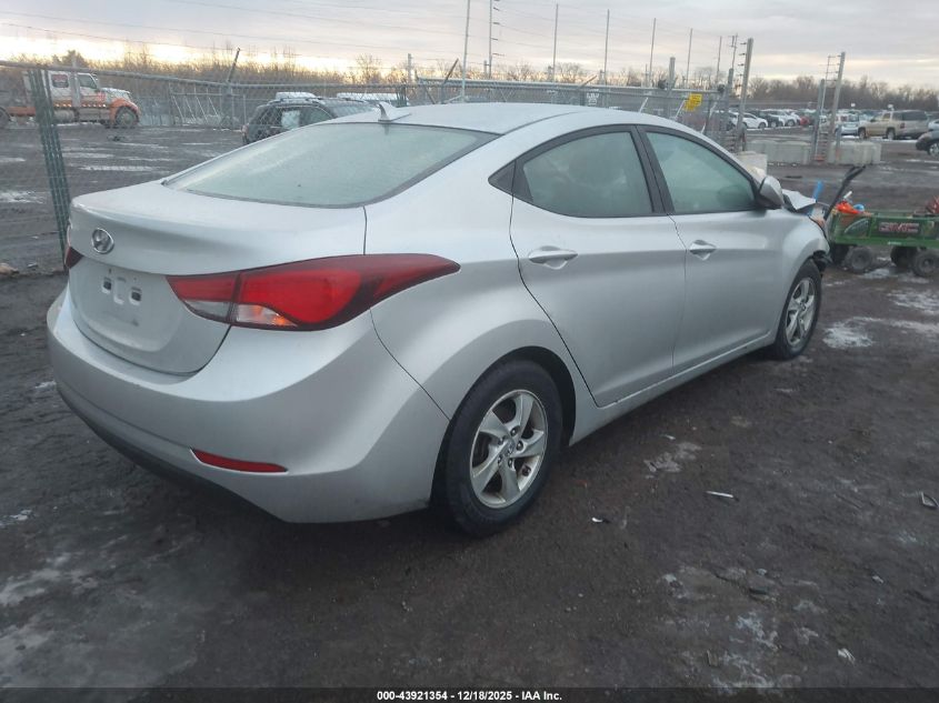 2014 Hyundai Elantra Se VIN: KMHDH4AE4EU090468 Lot: 43921354