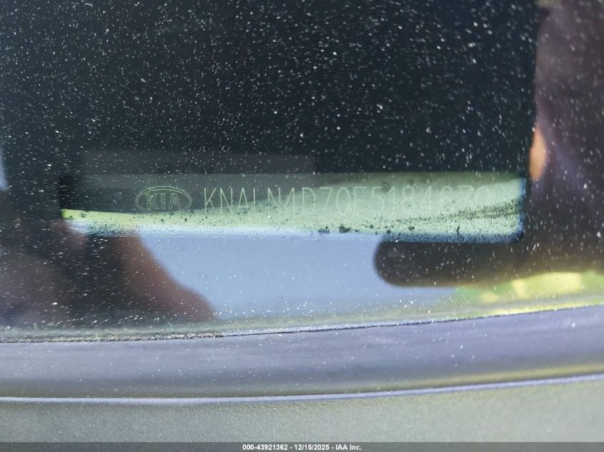 2015 Kia Cadenza Premium VIN: KNALN4D70F5184670 Lot: 43921362