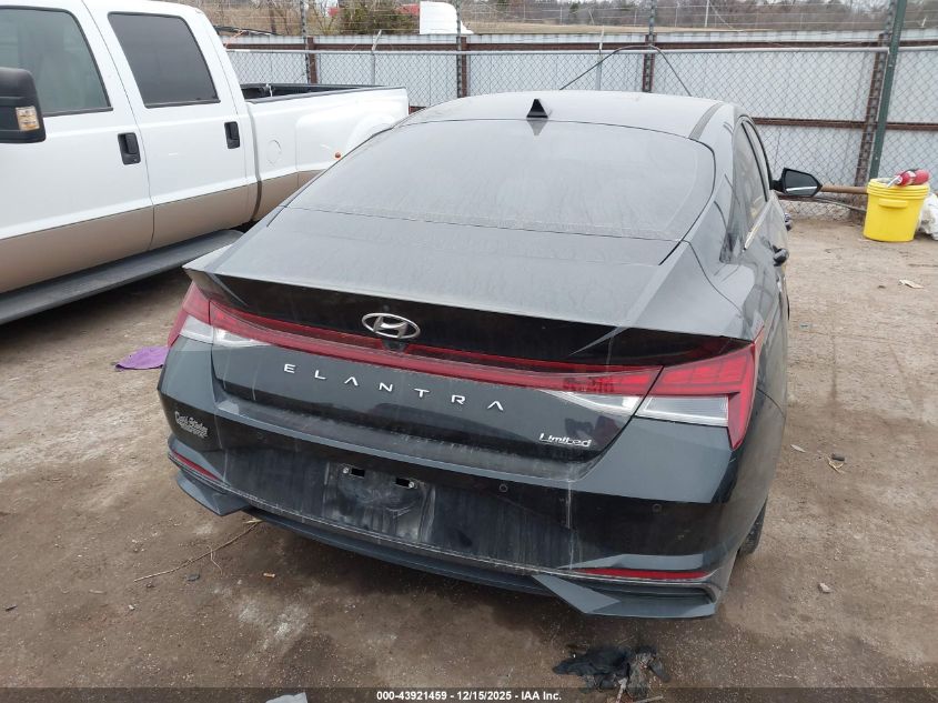 2021 Hyundai Elantra Limited VIN: 5NPLP4AG0MH047436 Lot: 43921459
