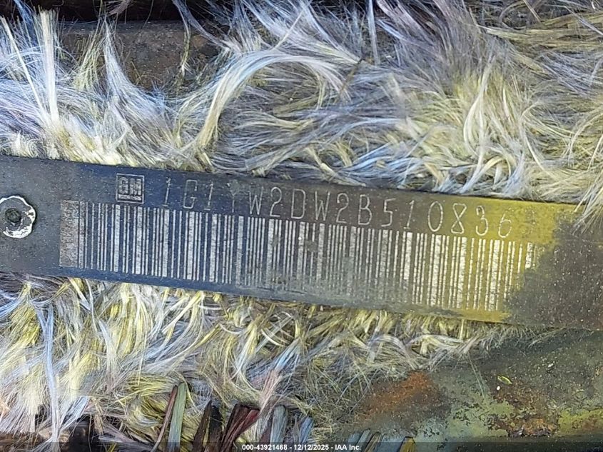 2011 Chevrolet Corvette Grand Sport VIN: 1G1YW2DW2B5108369 Lot: 43921468