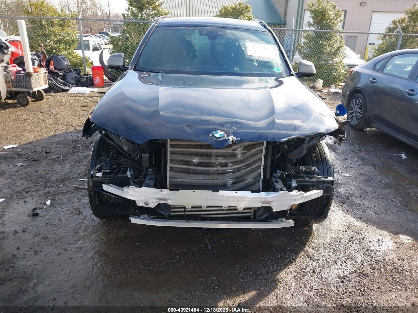 2021 BMW X3 M40I VIN: 5UXTY9C0XM9G76125 Lot: 43921484