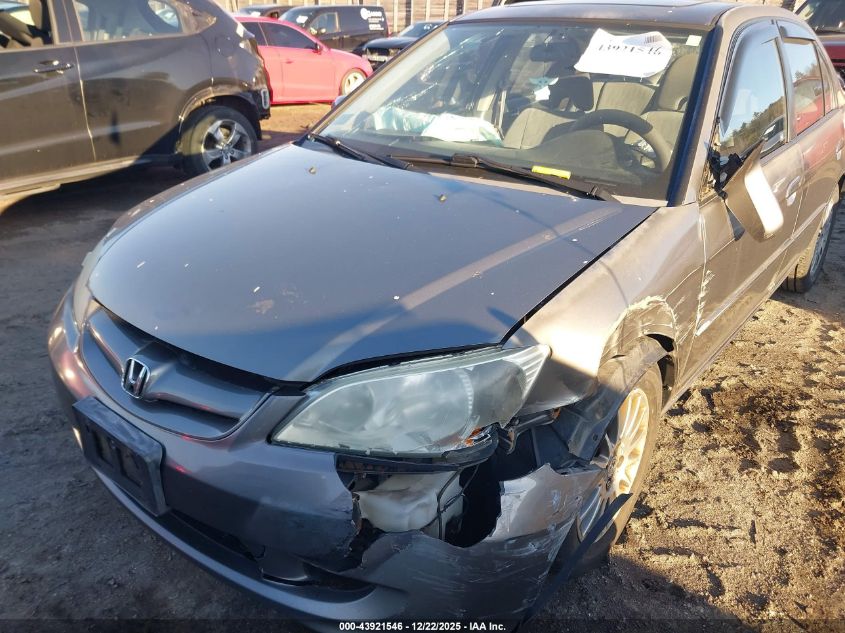 2005 Honda Civic Ex VIN: 2HGES26795H596505 Lot: 43921546