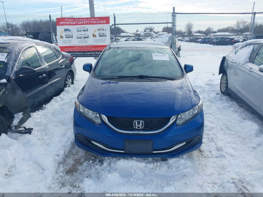 2013 Honda Civic Lx VIN: 19XFB2F54DE051792 Lot: 43921670