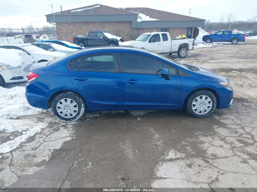 2013 Honda Civic Lx VIN: 19XFB2F54DE051792 Lot: 43921670