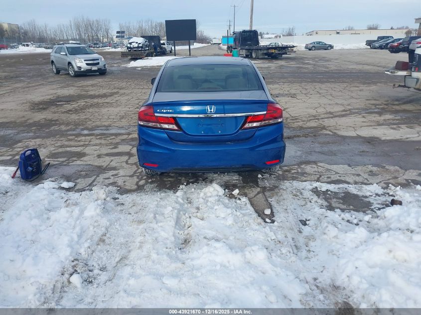 2013 Honda Civic Lx VIN: 19XFB2F54DE051792 Lot: 43921670