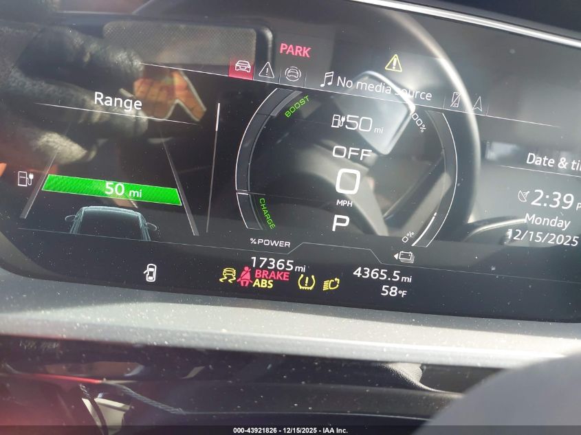 2024 Audi Q8 E-Tron Premium Plus Quattro VIN: WA15AAGE7RB049542 Lot: 43921826