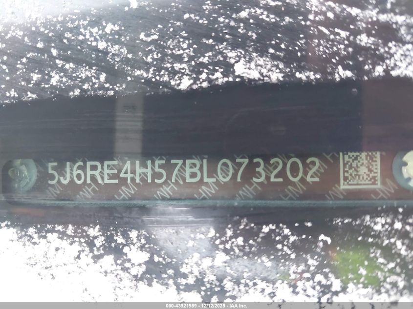 2011 Honda Cr-V Ex VIN: 5J6RE4H57BL073202 Lot: 43921989
