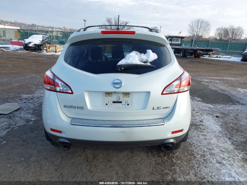 2011 Nissan Murano Le VIN: JN8AZ1MW6BW161861 Lot: 43922025