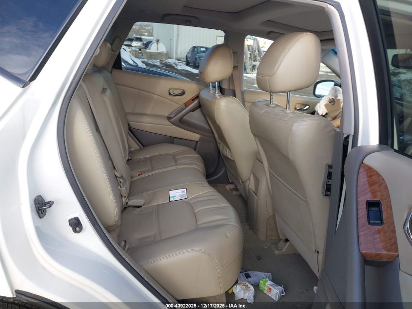 2011 Nissan Murano Le VIN: JN8AZ1MW6BW161861 Lot: 43922025