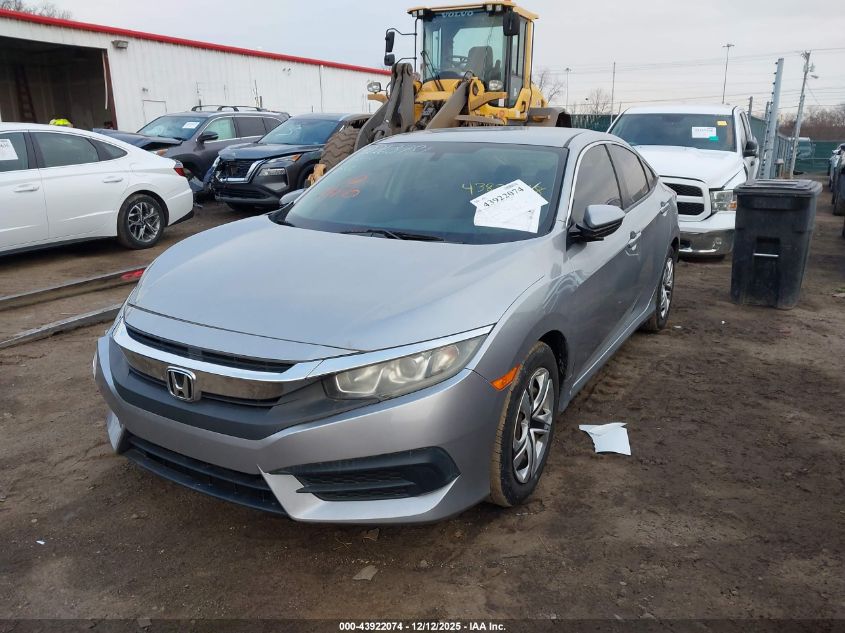 2016 Honda Civic Lx VIN: 19XFC2F51GE027516 Lot: 43922074