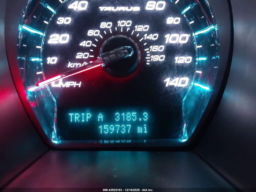 2011 Ford Taurus Sel VIN: 1FAHP2EW8BG189827 Lot: 43922183