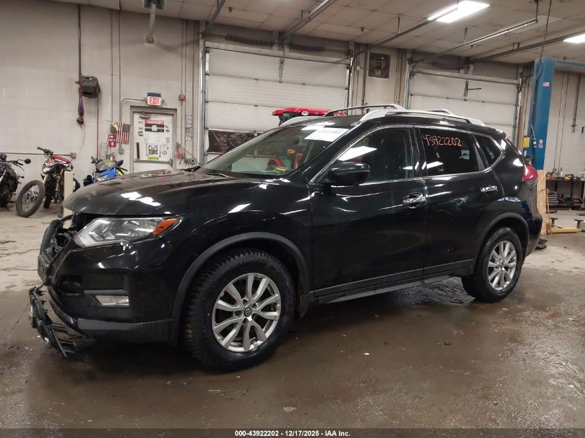 2017 Nissan Rogue Sv VIN: JN8AT2MV9HW016224 Lot: 43922202