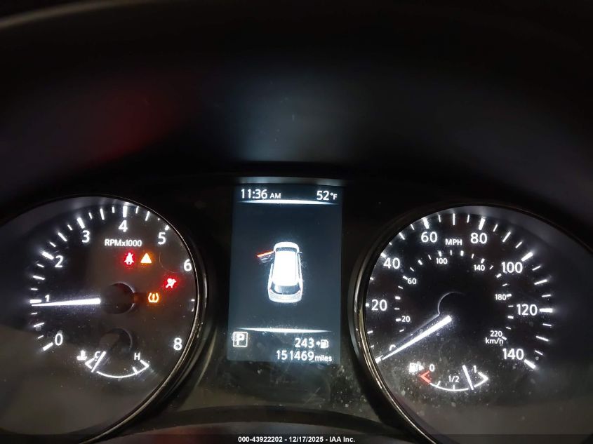 2017 Nissan Rogue Sv VIN: JN8AT2MV9HW016224 Lot: 43922202